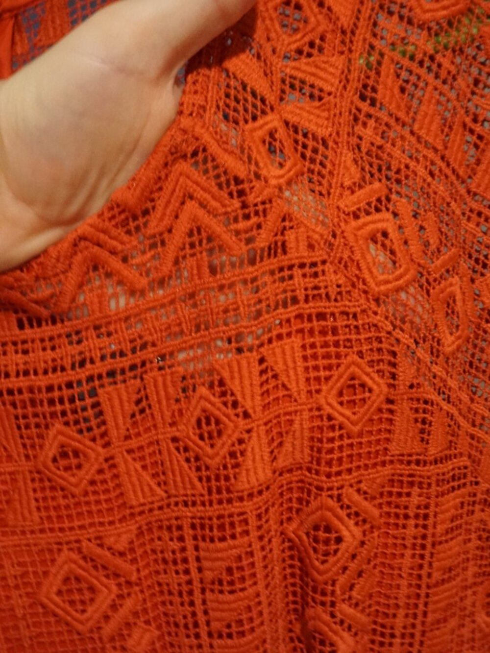 Maeve Orange Lace Dress - Picture 3 of 6